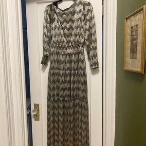 BNWT ba&sh metallic maxi/evening dress